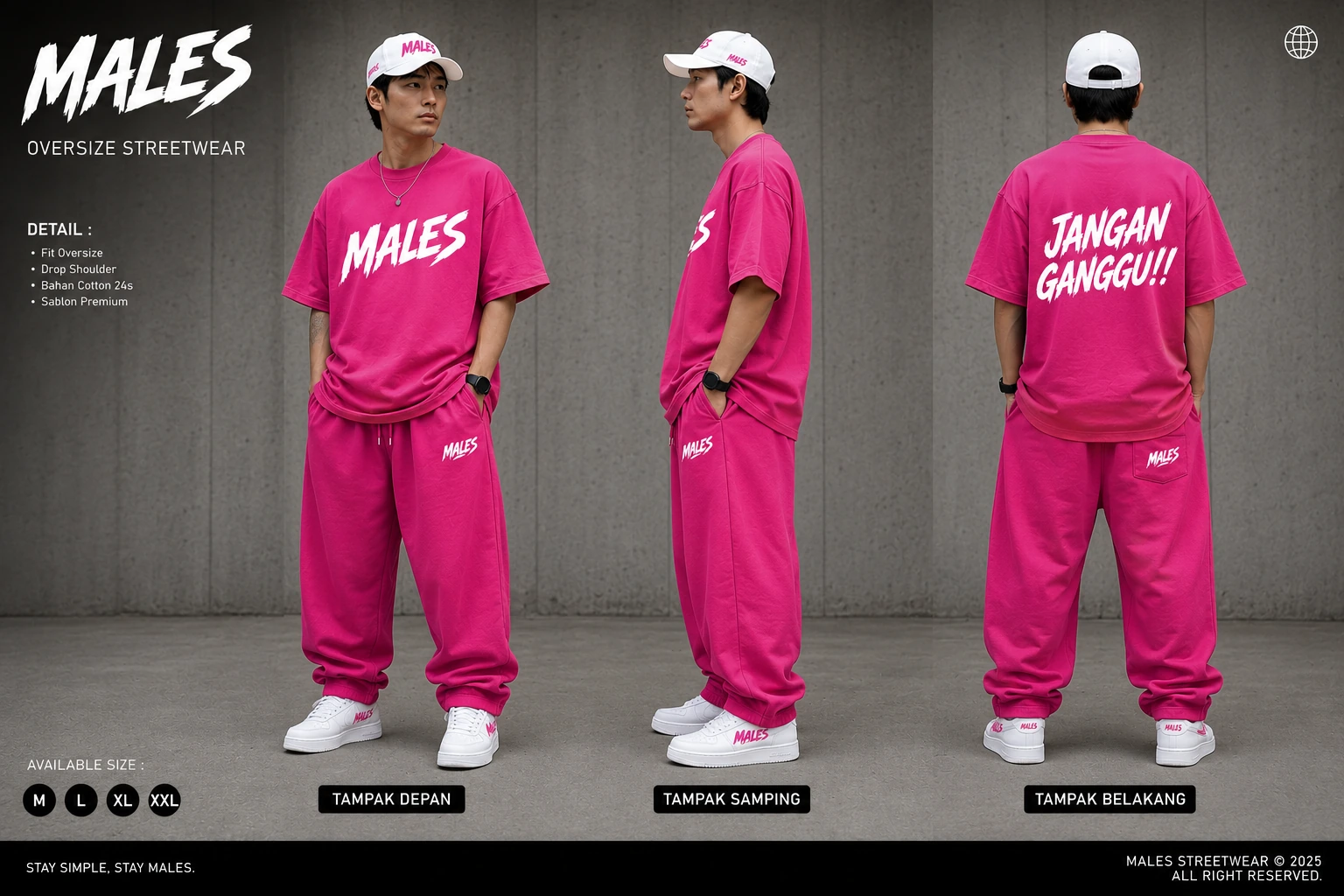 MALES Jangan Ganggu pink